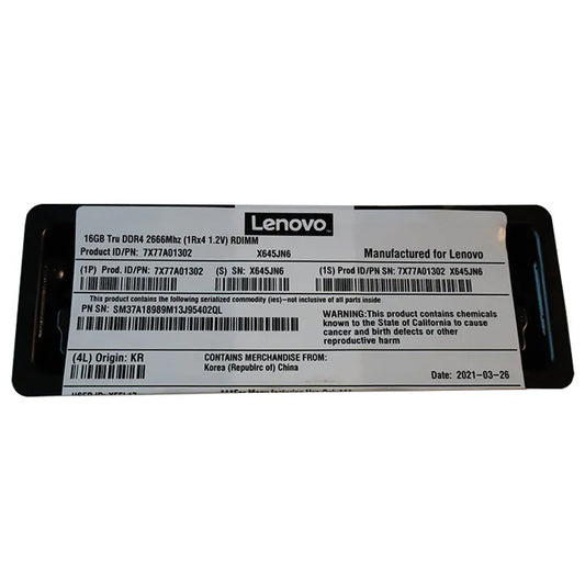 4X71B67862 - Lenovo 64GB DDR4 3200MHz 2Rx 4 RDIMM ECC Memory Module